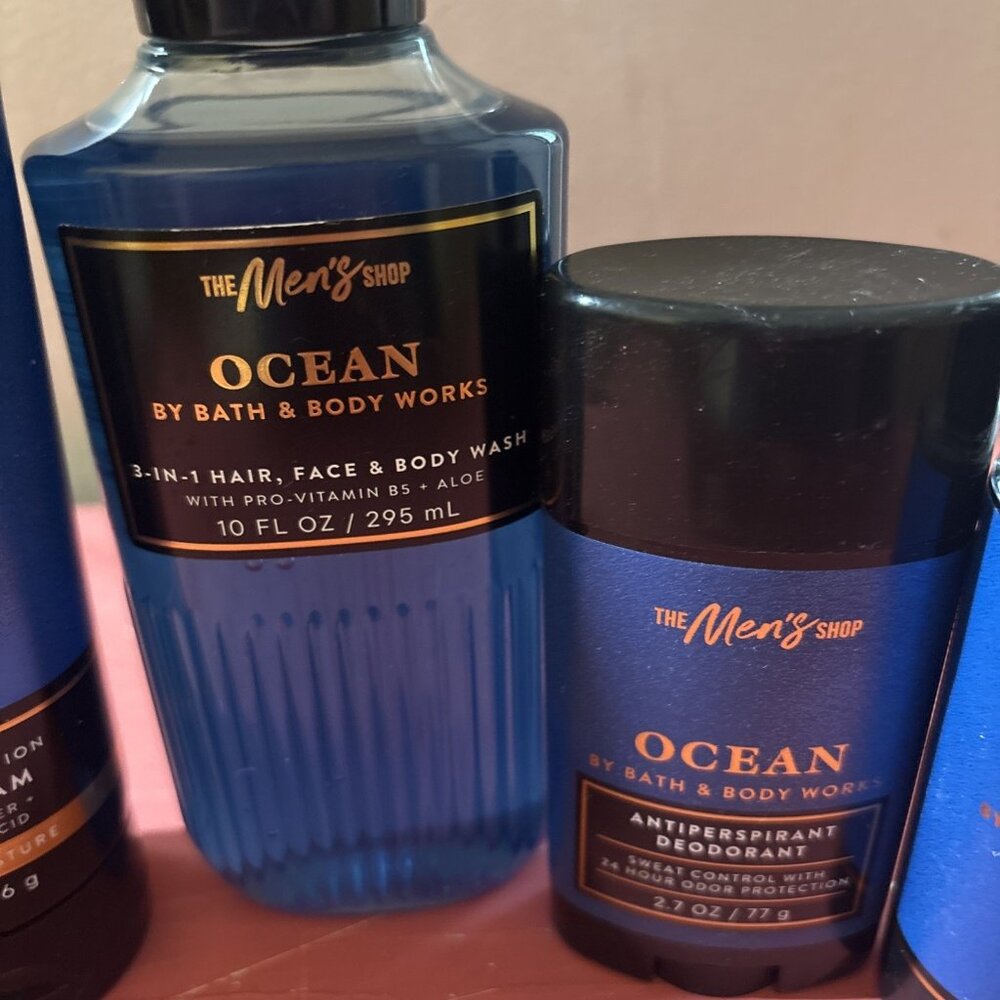 Men's Bath & Body Works OCEAN Lot 3-in-1 Wash/Spray/Deodorant/Cologne Mist/Cream - Picture 3 of 9